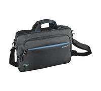 Monolith Laptoptasche aus Recyclingmaterial »Blue Line« 15,6" schwarz, 38x28x5.4 cm
