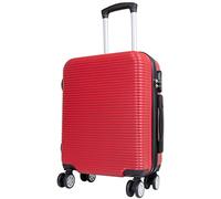 Monopol Handgepäck Leicht Hartschale Malaga 54 cm 37 Liter 4 Räder Zahlenschloss Rot