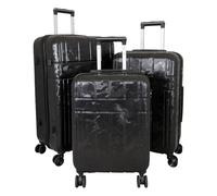 Monopol Reisekoffer und Kofferset 3tlg Hartschale Camo schwarz (Kofferset 3-teilig)