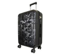 Monopol Reisekoffer und Kofferset 3tlg Hartschale Camo Trolley (schwarz, Koffer - Größe M)