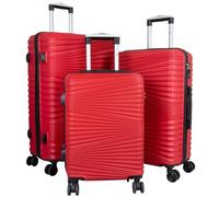 Monopol Reisekoffer und Kofferset 3tlg Hartschale Luxor rot (Kofferset 3-teilig)