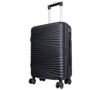 Monopol Reisekoffer und Kofferset 3tlg Hartschale Luxor Trolley (schwarz, Handgepäck - Größe S)