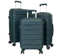 Monopol Reisekoffer und Kofferset 3tlg Hartschale (PP) Aruba dunkelgrün (Kofferset 3-teilig)
