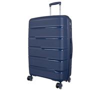 Monopol Reisekoffer und Kofferset 3tlg Hartschale (PP) Aruba Trolley blau (Reisekoffer - Größe L)