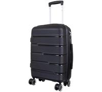 Monopol Reisekoffer und Kofferset 3tlg Hartschale (PP) Aruba Trolley schwarz (Handgepäck - Größe S)