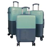 Monopol Reisekoffer und Kofferset 3tlg Hartschale Riga Minze-blau (Kofferset 3-teilig)