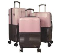 Monopol Reisekoffer und Kofferset 3tlg Hartschale Riga pink-grau (Kofferset 3-teilig)