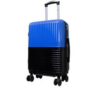 Monopol Reisekoffer und Kofferset 3tlg Hartschale Riga Trolley dunkelblau-schwarz (Handgepäck - Größe S)