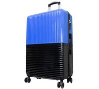 Monopol Reisekoffer und Kofferset 3tlg Hartschale Riga Trolley dunkelblau-schwarz (Reisekoffer - Größe L)