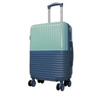 Monopol Reisekoffer und Kofferset 3tlg Hartschale Riga Trolley Minze-blau (Handgepäck - Größe S)