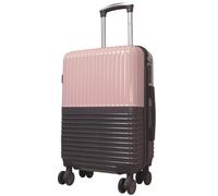 Monopol Reisekoffer und Kofferset 3tlg Hartschale Riga Trolley pink-grau (Handgepäck - Größe S)