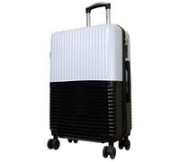 Monopol Reisekoffer und Kofferset 3tlg Hartschale Riga Trolley weiß-schwarz (Koffer - Größe M)