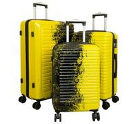 Monopol Reisekoffer und Kofferset 3tlg Hartschale Sierra gelb-schwarz (Kofferset 3-teilig)