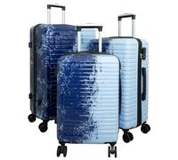 Monopol Reisekoffer und Kofferset 3tlg Hartschale Sierra hellblau-dunkelblau (Kofferset 3-teilig)