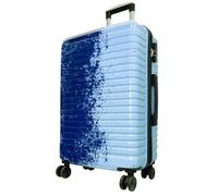 Monopol Reisekoffer und Kofferset 3tlg Hartschale Sierra Trolley (hellblau-dunkelblau, Koffer - Größe M)
