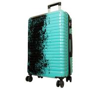 Monopol Reisekoffer und Kofferset 3tlg Hartschale Sierra Trolley (schwarz-türkis, Koffer - Größe M)