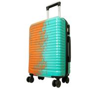 Monopol Reisekoffer und Kofferset 3tlg Hartschale Sierra Trolley (türkis-orange, Handgepäck - Größe S)
