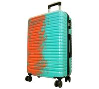 Monopol Reisekoffer und Kofferset 3tlg Hartschale Sierra Trolley (türkis-orange, Koffer - Größe M)