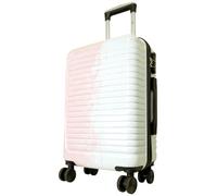 Monopol Reisekoffer und Kofferset 3tlg Hartschale Sierra Trolley (Weiss-pink, Handgepäck - Größe S)