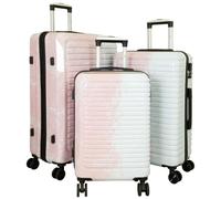 Monopol Reisekoffer und Kofferset 3tlg Hartschale Sierra Weiss-pink (Kofferset 3-teilig)
