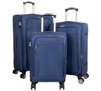 Monopol Weichschale Kofferset 3teilig Reisekofferset Cremona (Blau)