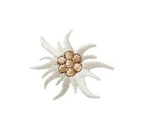 Mono-Quick Applikation Trachtenmotiv Edelweiss aufbügelbar klein farbig 4 cm Beige 1 St 04085