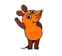 MonoQuick Sendung mit der Maus und dem Elefanten Applikation, Flicken, Aufbügeln, Aufnähen, Iron on Patches (14577 Die Maus)