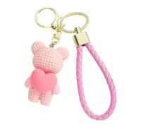 Monozoz Bär-Schlüsselanhänger, Harz, Bären-Motiv, Schlüsselanhänger mit Herz - -Bär-Ornamente, Bären-Zubehör, -Rucksack, Schlüsselanhänger für Mädchen, Frauen, Schultasche, , Refer to