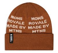 Mons Royale McCloud Graphic Merino Beanie Copper - one size