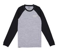 Mons Royale Mens Icon Merino Raglan Long Sleeve grey heather / black (673) L