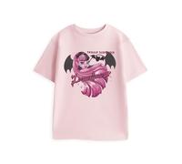Monster High Draculaura Pink Kurzarm-T-Shirt mit Grafikprint | Rundhalsausschnitt | Streetwear-T-Shirt für Mädchen | Merchandise