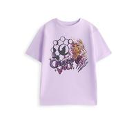 Monster High T-Shirt mit Clawdeen-Wolf-Motiv in Pink | Kurzarm-T-Shirt für Mädchen mit Charakterprint | Rundhalsausschnitt | Kinder-Streetwear | Merchandise