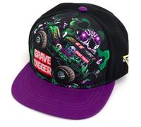 Monster Jam Grave Digger Baseballkappe, verstellbar, Einheitsgröße, Snapback, Violett/Schwarz, OS Youth
