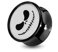 Monster Piercing 10MM Mr Jack transparentes Logo schwarz UV Acryl Doppel ausgestellte Gauge Ohrstecker Piercing