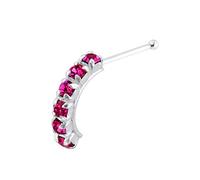 Monster Piercing | 925 Sterling Silber | Nasenpiercing Nasenstecker Stud | Hochwertige Strasssteine | Stabstärke: 22G (0,6 mm) | Stablänge: 6mm | Hypoallergen | Verschiedene Farben