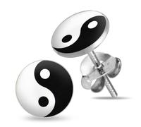 Monster Piercing Yin Yang Logo Bild 925 Sterling Silber Ohrstecker