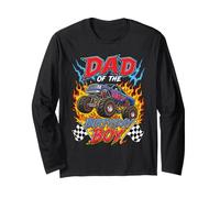 Monster Truck Dad of The Birthday Boy Rennwagen Party Thema Langarmshirt