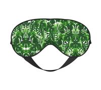 Monstera Deliciosa Bananen-Palmen-Augenmaske, Verdunkelungs-Augenmaske, Unisex, Schlaf-Augenabdeckungen mit verstellbaren Trägern, Reise-Augenmaske