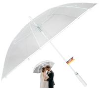 Montagsliebe® Stockschirm XXL Regenschirm transparent Hochzeit Partnerschirm Ø124cm groß durchsichtig