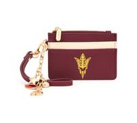 Montana West NCAA Geldbörse für Damen, RFID-Kreditkartenhalter, Fußball-Schlüsselanhänger, Handgelenk-Geldbörse für Geschenke, ASU-Red, Casual