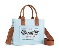 Montana West Wrangler Tragetasche für Damen, Retro, Leinen, Tragegriff oben, Geldbörsen und Handtaschen, Hell, blau, Einheitsgröße