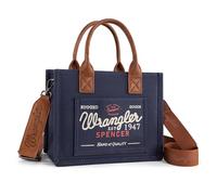 Montana West Wrangler Tragetasche für Damen, Retro, Leinen, Tragegriff oben, Geldbörsen und Handtaschen, Blau - Blue Depths, Einheitsgröße