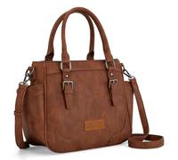 Montana West Wrangler Tragetaschen für Damen, mittelgroß, Umhängetasche, Designer-Handtasche mit Tragegriff oben, Braun, Medium