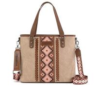 Montana West X Wrangler Tragetasche für Damen, Western-Geldbörsen mit abnehmbarem Riemen, mittelgroße Umhängetasche, Khaki, Medium