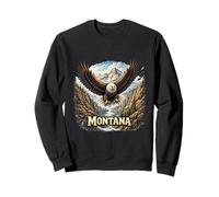 Montana Wild Peaks Adler Großer Himmel Sweatshirt
