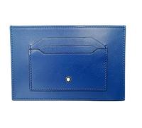 Montblanc Kartenetui 6cc aus Leder in der Farbe Blau, Maße: 15cm x 10cm x 0,5cm, 129910