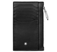 Montblanc Meisterstück Etui 8 cc mit Reißverschlussfach aus Leder in der Farbe Schwarz, Maße: 13,5cm x 8,5cm x 0,5cm, 129686