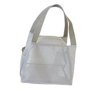 Montesy Meshes Kulturbeutel, Reise-Organizer, Transparenz, belüftet, große Kapazität, tragbare Kosmetik-Aufbewahrungstasche für Fitnessstudio, Strand, grau, as the pic show