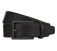 Monti Herrengürtel DUBLIN – Rindsleder mit Lochstruktur Schwarz Größe 120