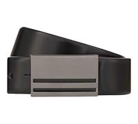 Monti Leather Belt BERLIN Gürtel Herrengürtel Ledergürtel Schwarz 8025, Länge:90, Farbe:Schwarz